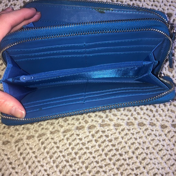 Blue Coach wallet wristlet - Picture 2 of 4